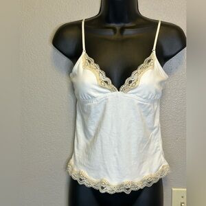 Abercrombie & Fitch Lace Trim V- Neck Camisole Tank Top Vintage Y2K